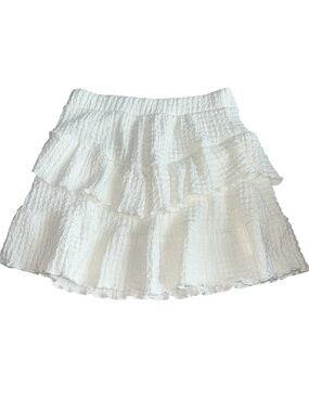 Zara Girls Ivory Textured Ruffle Mini Skirt – Size 13/14